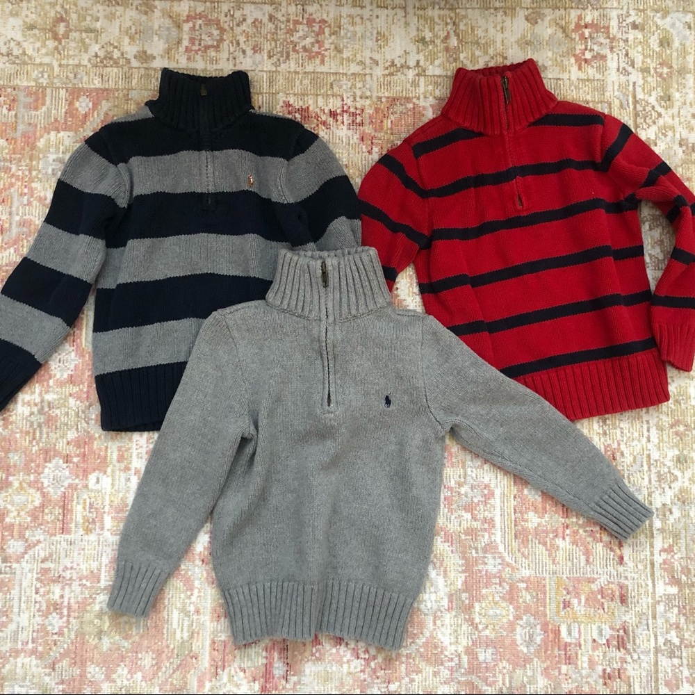 3 - Ralph Lauren size 5T sweaters